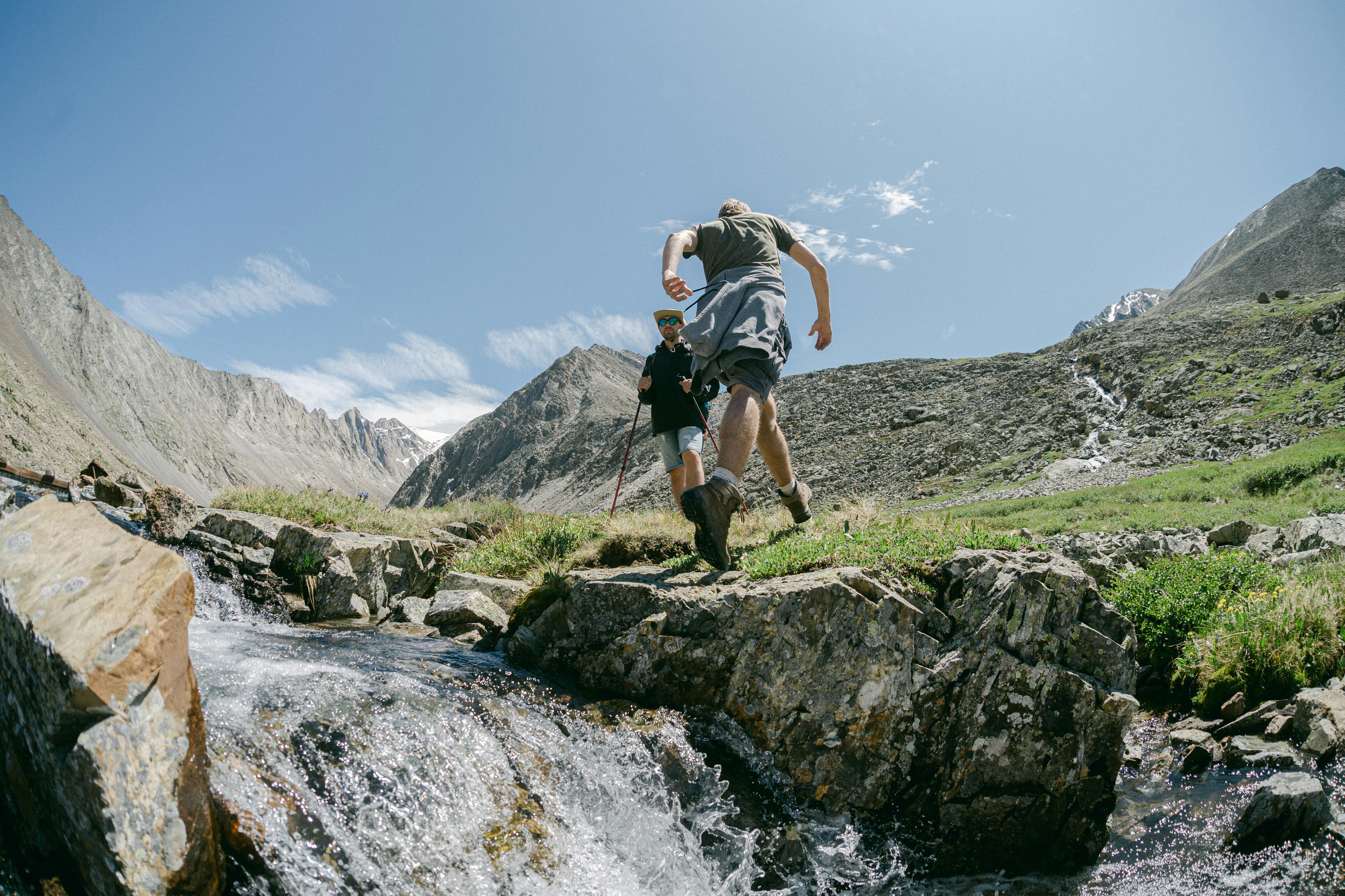Running athlete training outdoors